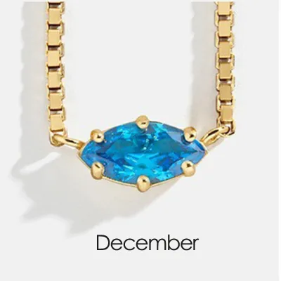 Women Fashion Multicolor Horse Eye Zircon Box Chain Necklace