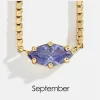 14K Shallow Gold Treasure Bluestone
