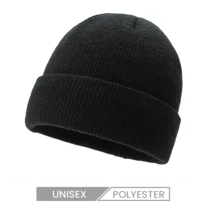 Unisex Solid Color Casual Knit Hat Custom Embroidery
