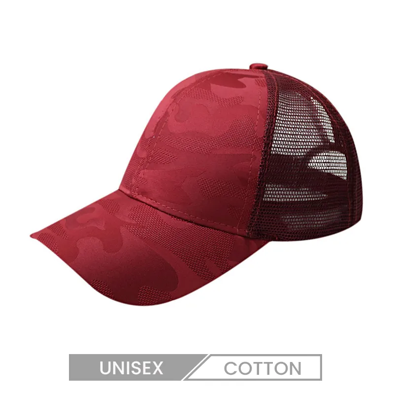 Unisex Camouflage Printed Mesh Stitching Breathable Custom Truck Cap