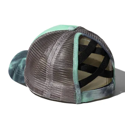 Custom Logo Women Fashion Tie-Dye Printed Cap