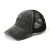 Broken Ponytail Net Cap-Black