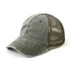 Broken Ponytail Net Cap-Olive