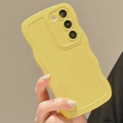 Women Fashion Simple Silicone Wavy Edge Samsung Mobile Phone Case