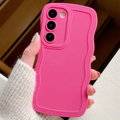 Women Fashion Simple Silicone Wavy Edge Samsung Mobile Phone Case