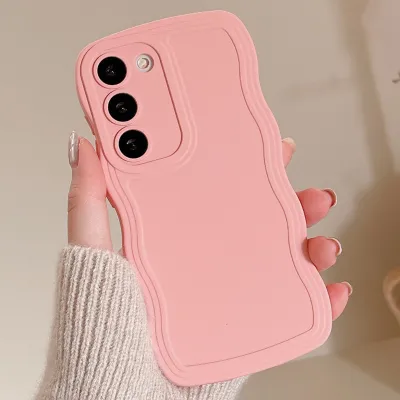 Women Fashion Simple Silicone Wavy Edge Samsung Mobile Phone Case