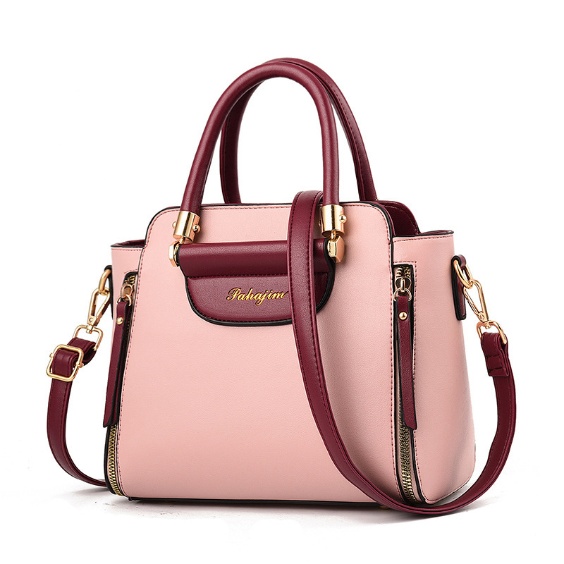 韓国商品 / PLANFOROTHERDAY RUBY BIG BAG Wholesale Women Fashion Large Capacity Colorblock Square Zip