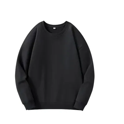 Custom Logo 330g Unisex Casual Solid Color Pullover Sweatshirt