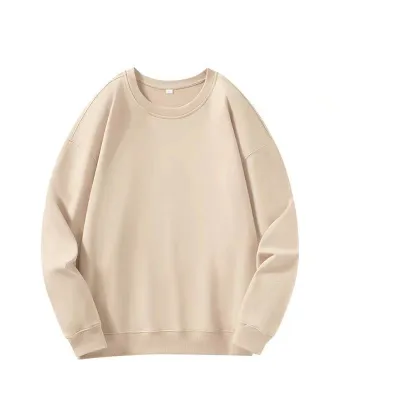 Custom Logo 330g Unisex Casual Solid Color Pullover Sweatshirt