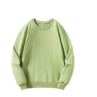 Custom Logo 330g Unisex Casual Solid Color Pullover Sweatshirt