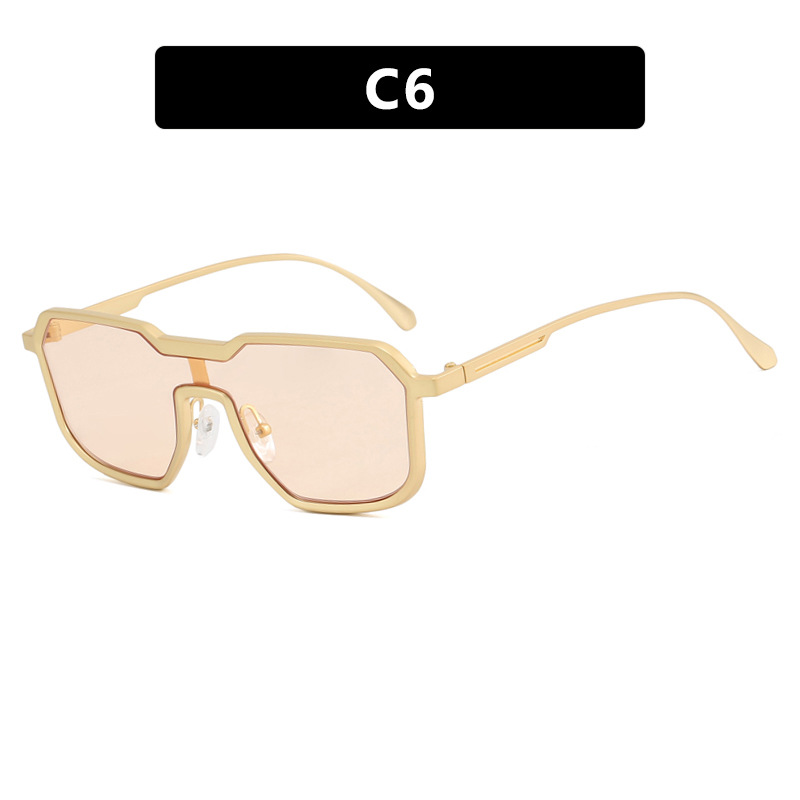 Wholesale Men Minimalist Punk Metal Square Sunglasses