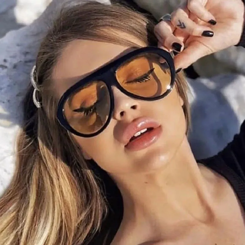 Women Fashion Creative Concave Toad Sunglasses PC Frame Goggles