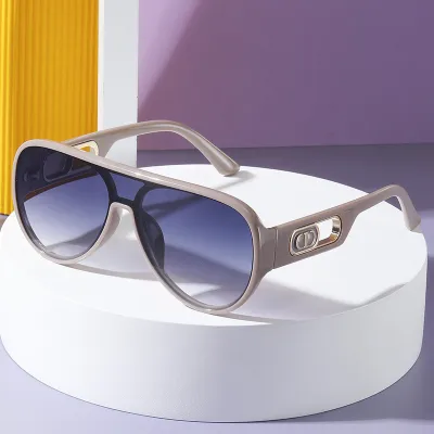 Women Fashionable Simple Large Frame Toad Sunglasses