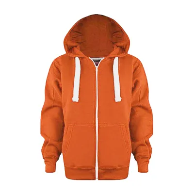 Autumn And Winter Children'S Kids Zipper Solid Color Hoodie Custom