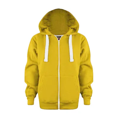 Autumn And Winter Children'S Kids Zipper Solid Color Hoodie Custom