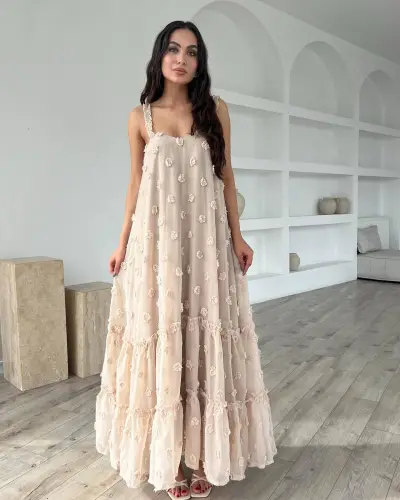 Summer Women Floral Sling Maxi Dress