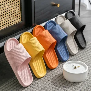 Men And Women Couples Fashion Solid Color EVA Flat Slippers