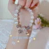 Grey Moonlight Silver Plated Fortune Bell Cat'S Eye