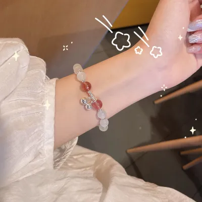 Women Fashion Cat Eye Crystal Beaded Bracelet