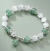 Natural Cat'S Eye Stone Green Peach Blossom
