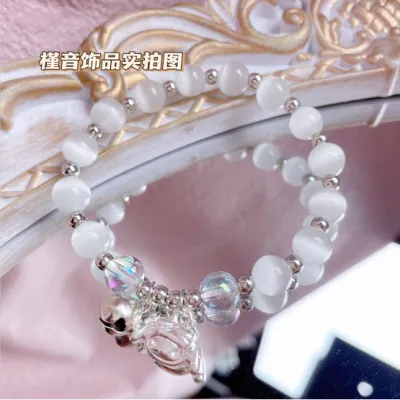 Women Fashion Cat Eye Crystal Beaded Bracelet