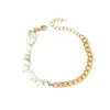 White Pine Gravel Gold Cuban Chain Double Bracelet