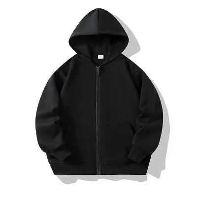Spring And Autumn Zipper Kids Children Solid Color Hoodie Custom