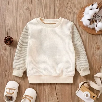 Kids Basic Unisex contrast Color Long Sleeve Sweatshirt Custom