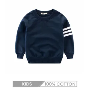 Children Kids Sports Casual Long Sleeve Round Neck Pullover Sweatshirt Custom