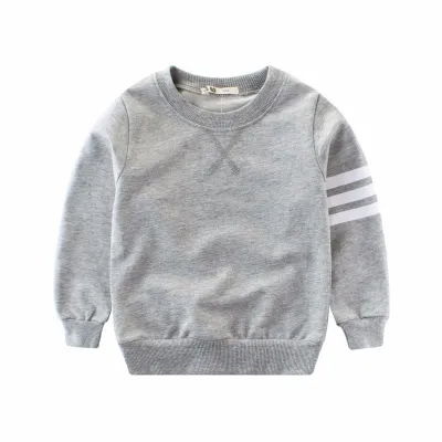 Children Kids Sports Casual Long Sleeve Round Neck Pullover Sweatshirt Custom