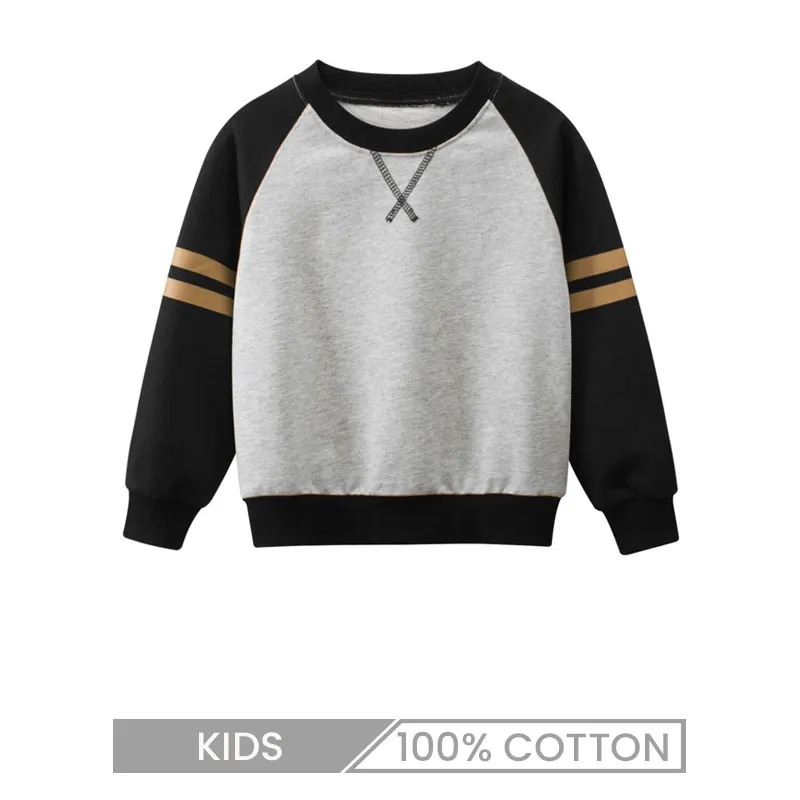 Kids Spring Children Color Blocking Sweatshirt Custom