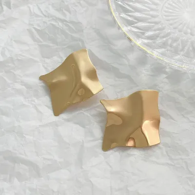 Fashion Irregular Metal Geometric Stud Earrings
