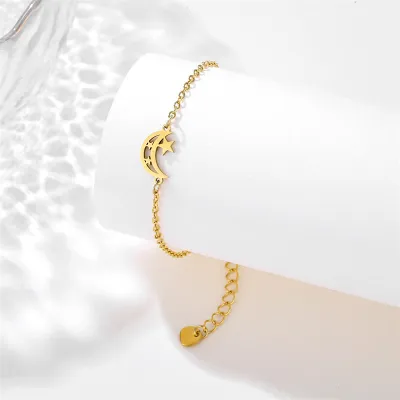 Women Fashion Heart Dolphin Butterfly Stainless Steel Bracelet