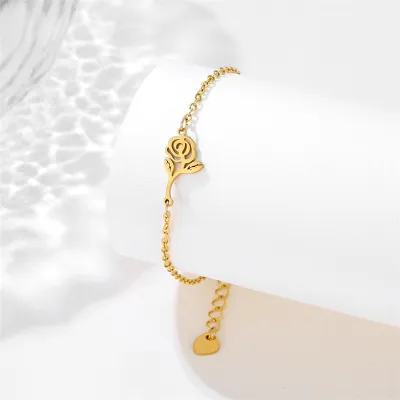 Women Fashion Heart Dolphin Butterfly Stainless Steel Bracelet