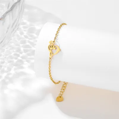 Women Fashion Heart Dolphin Butterfly Stainless Steel Bracelet
