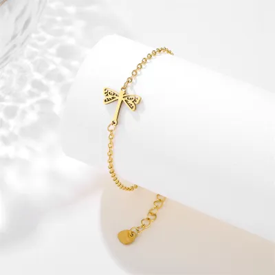 Women Fashion Heart Dolphin Butterfly Stainless Steel Bracelet