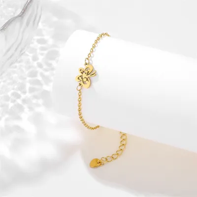 Women Fashion Heart Dolphin Butterfly Stainless Steel Bracelet
