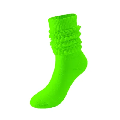 Women Fashion Simple Solid Color Knitted Thickening Long Tube Stockings