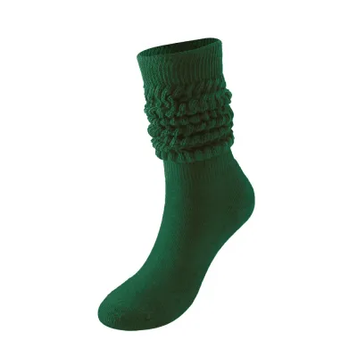 Women Fashion Simple Solid Color Knitted Thickening Long Tube Stockings