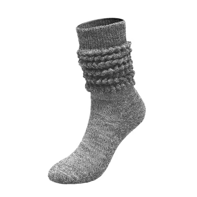 Women Fashion Simple Solid Color Knitted Thickening Long Tube Stockings
