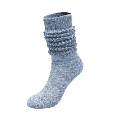 Women Fashion Simple Solid Color Knitted Thickening Long Tube Stockings