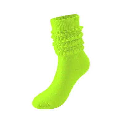 Women Fashion Simple Solid Color Knitted Thickening Long Tube Stockings