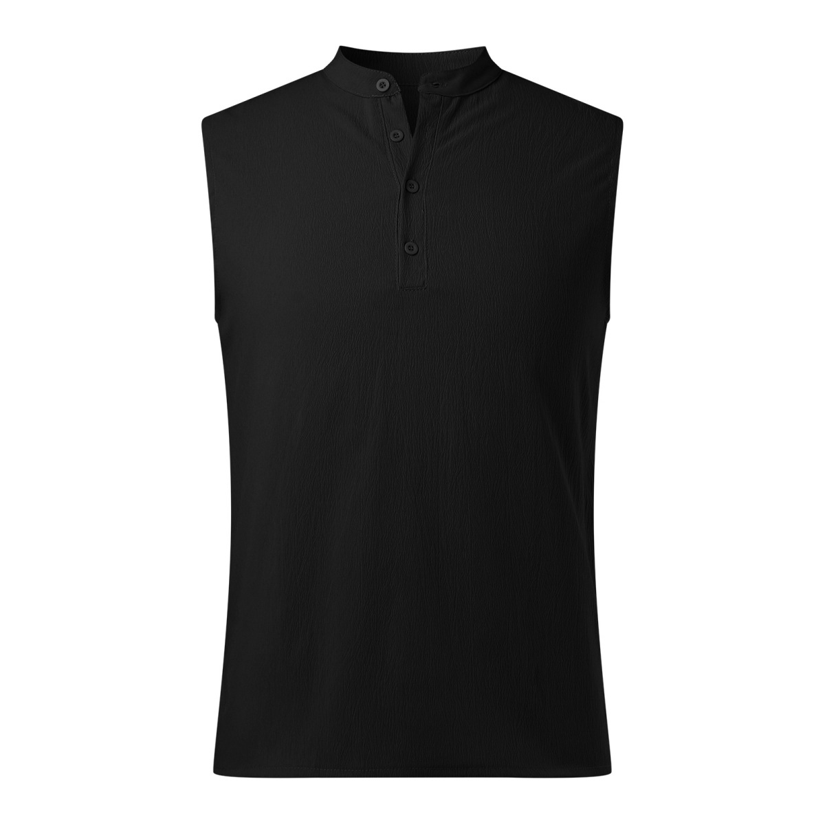 メンズウェア BackSlash StandCollar HalfSleeve Shirt Mens Dress Shirts Slim Fit Men'S Summer Casual Solid Shirt