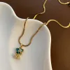 04-I7 Floral Abalone Necklace