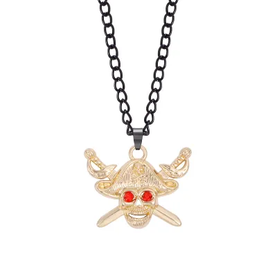 Women Fashion Punk Exaggerated Halloween Alloy Spider Bat Skull Pendant Necklace