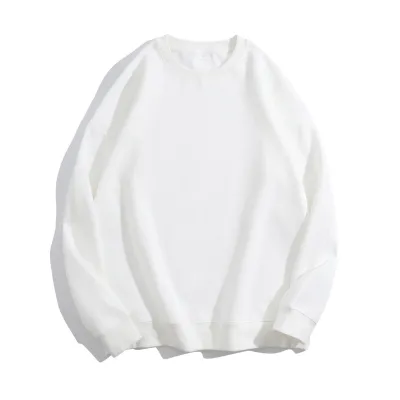 Autumn Winter Heavy Round Neck Macaron Color Loose Sweatshirt Pullover