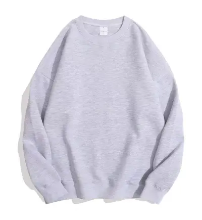 Autumn Winter Heavy Round Neck Macaron Color Loose Sweatshirt Pullover