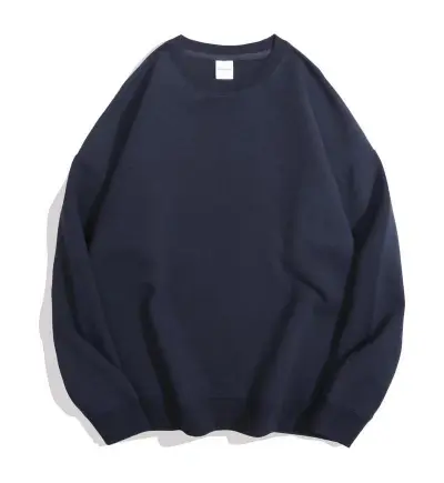 Autumn Winter Heavy Round Neck Macaron Color Loose Sweatshirt Pullover