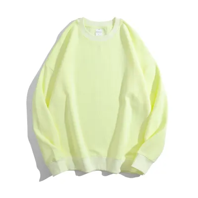 Autumn Winter Heavy Round Neck Macaron Color Loose Sweatshirt Pullover