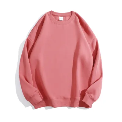 Autumn Winter Heavy Round Neck Macaron Color Loose Sweatshirt Pullover